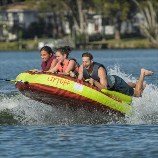 Radar Liftoff Marshmallow Top 3 Person Towable Tube R22TU-LI3 - Red / Yellow